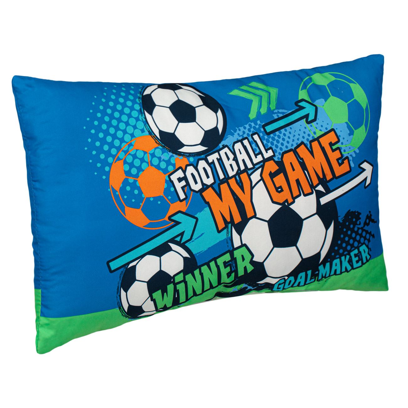 Perna Decorativa Albastra Footbal pentru Copii 50x30cm - poza 3
