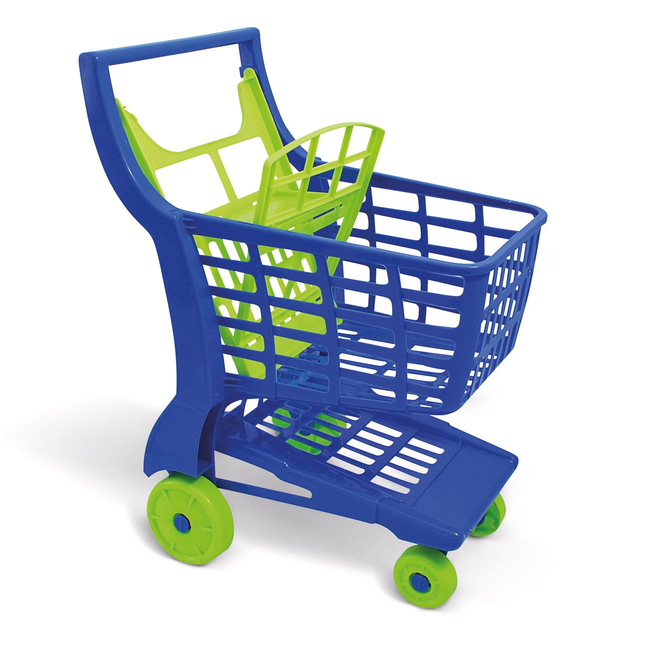 Carucior Super Market Albastru Verde Lime