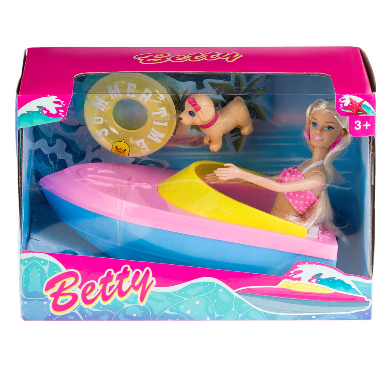 Papusa Manechin Betty cu Costum de Baie Barca & 2 Accesorii - poza 2
