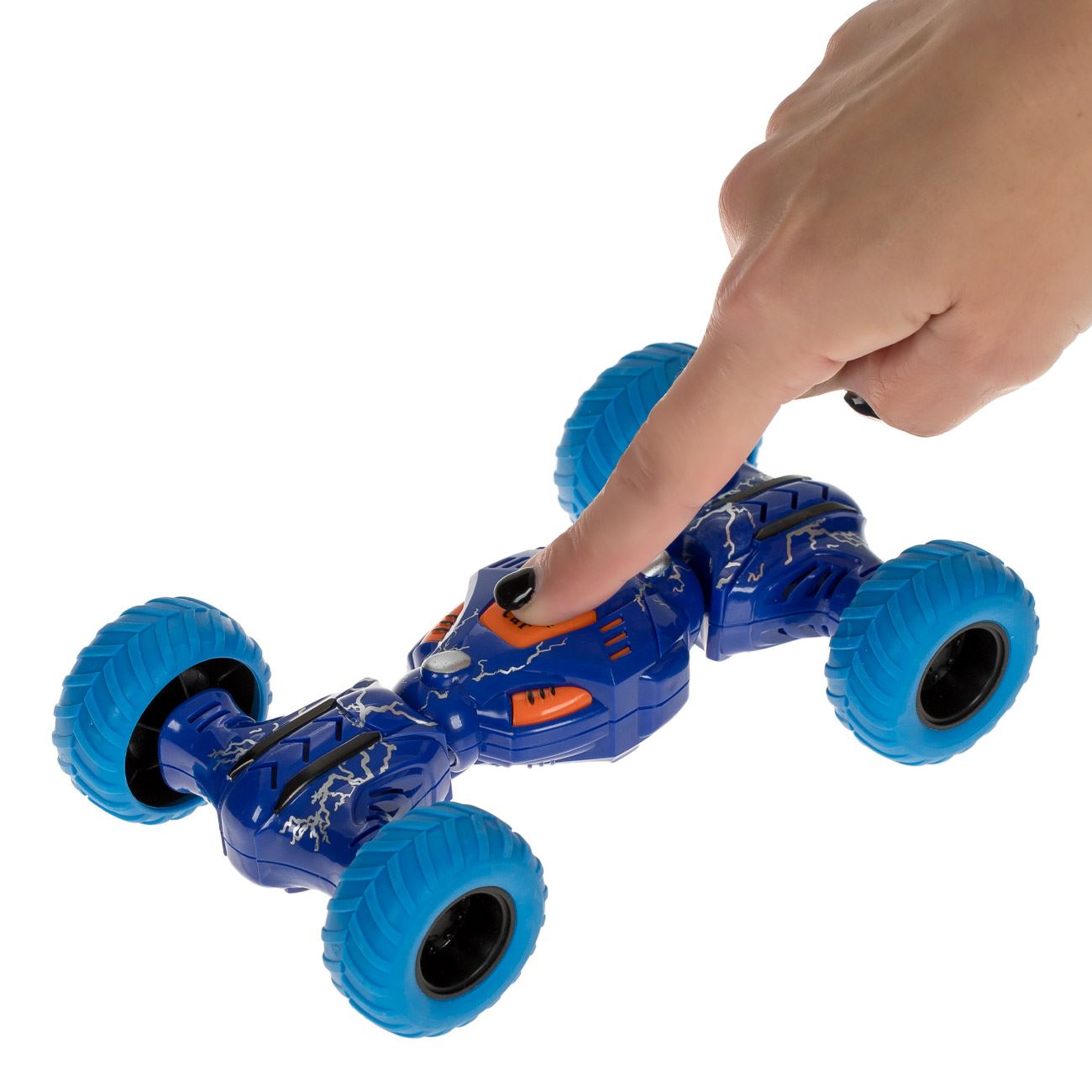 Masina Stunt Action Albastru (Face Acrobatii) 14.5cm - poza 2