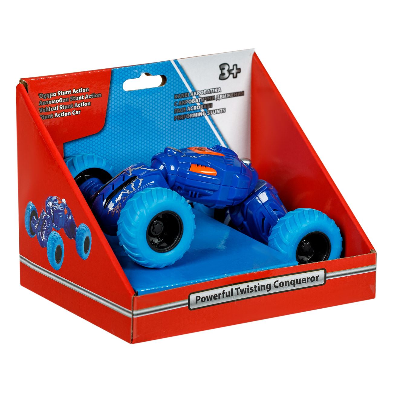 Masina Stunt Action Albastru (Face Acrobatii) 14.5cm - poza 3