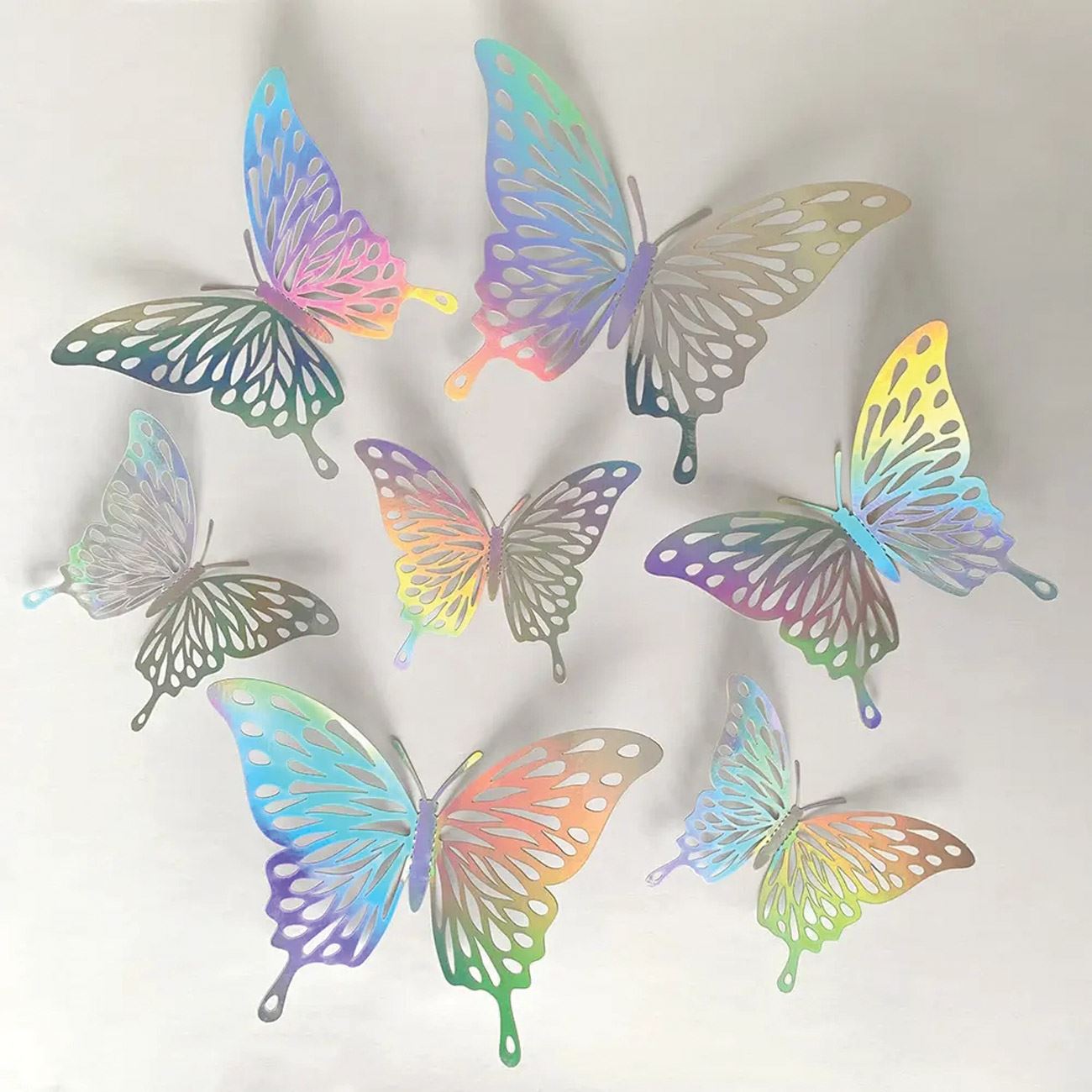 Set Decorativ de Petrecere cu Baloane Pastelate din Folie Fluturi - 140buc - poza 3