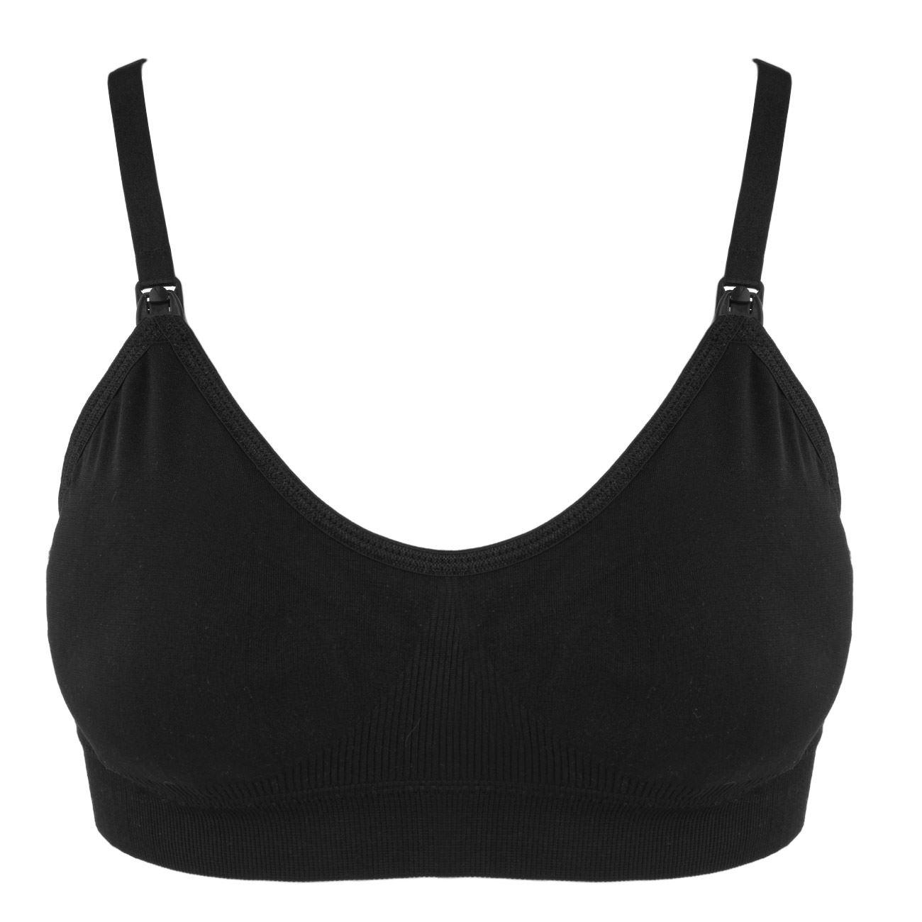 Sutien Negru Ribbed Maternitate & Alaptare