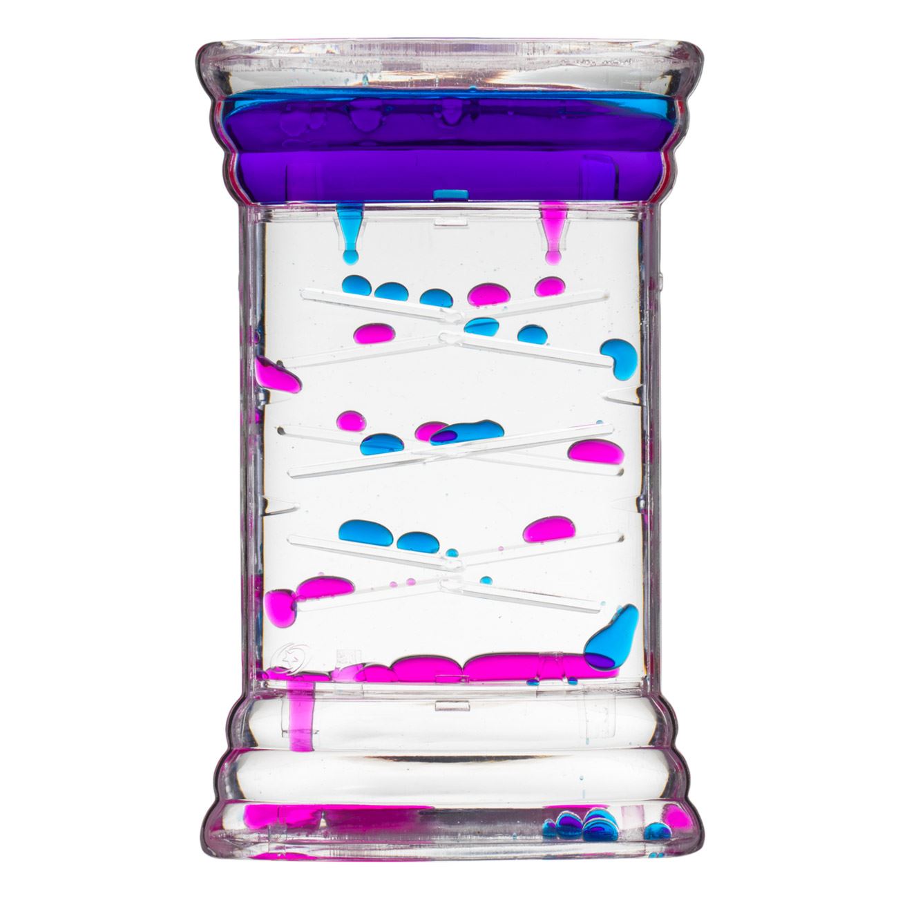 Clepsidra din Plastic Transparent cu Lichid Colorat Diagonal 9x4x14cm - poza 3