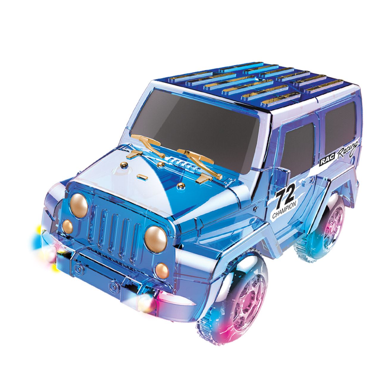 Pista Auto Glow in the Dark & Masina - 62 piese - poza 3