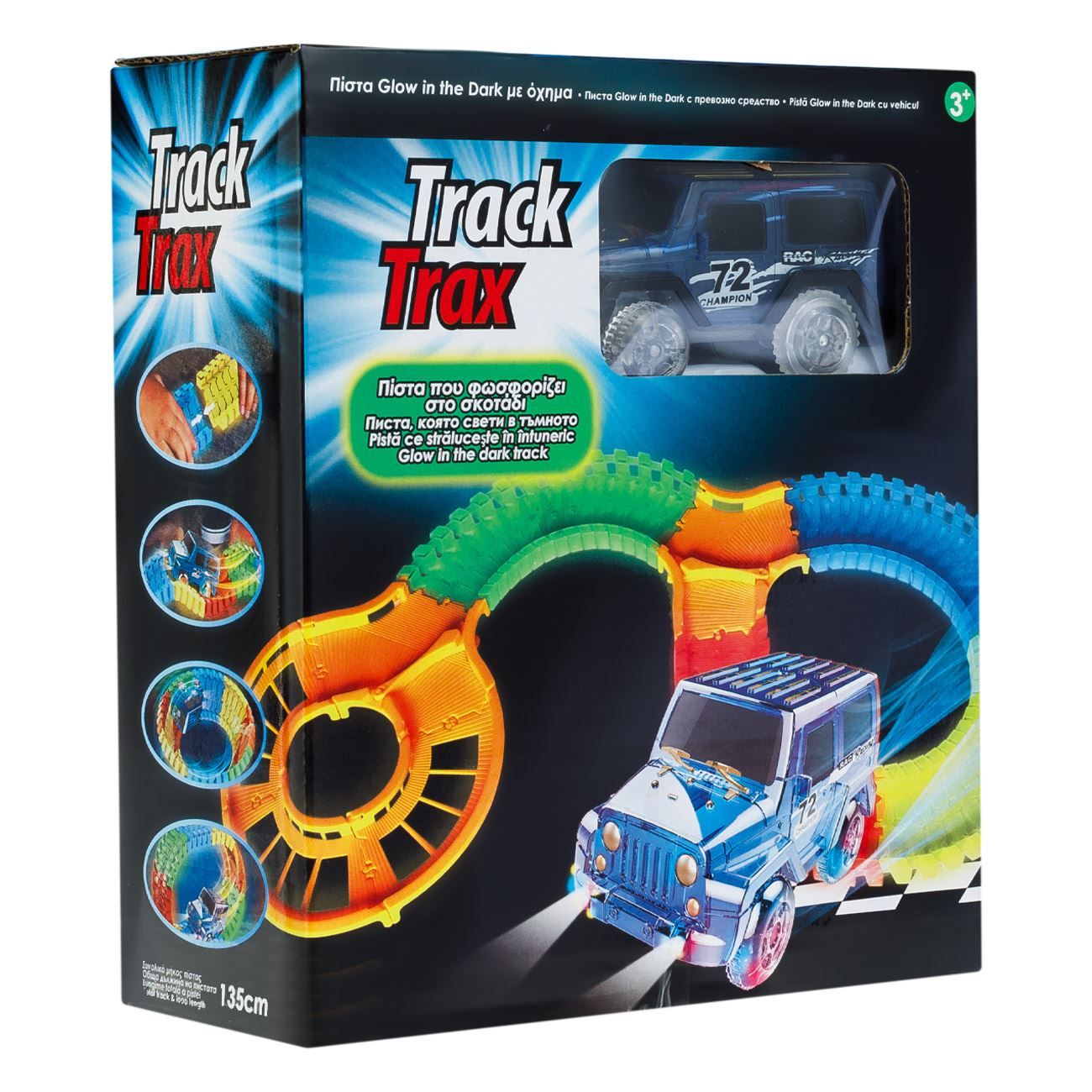 Pista Auto Glow in the Dark & Masina - 62 piese - poza 5
