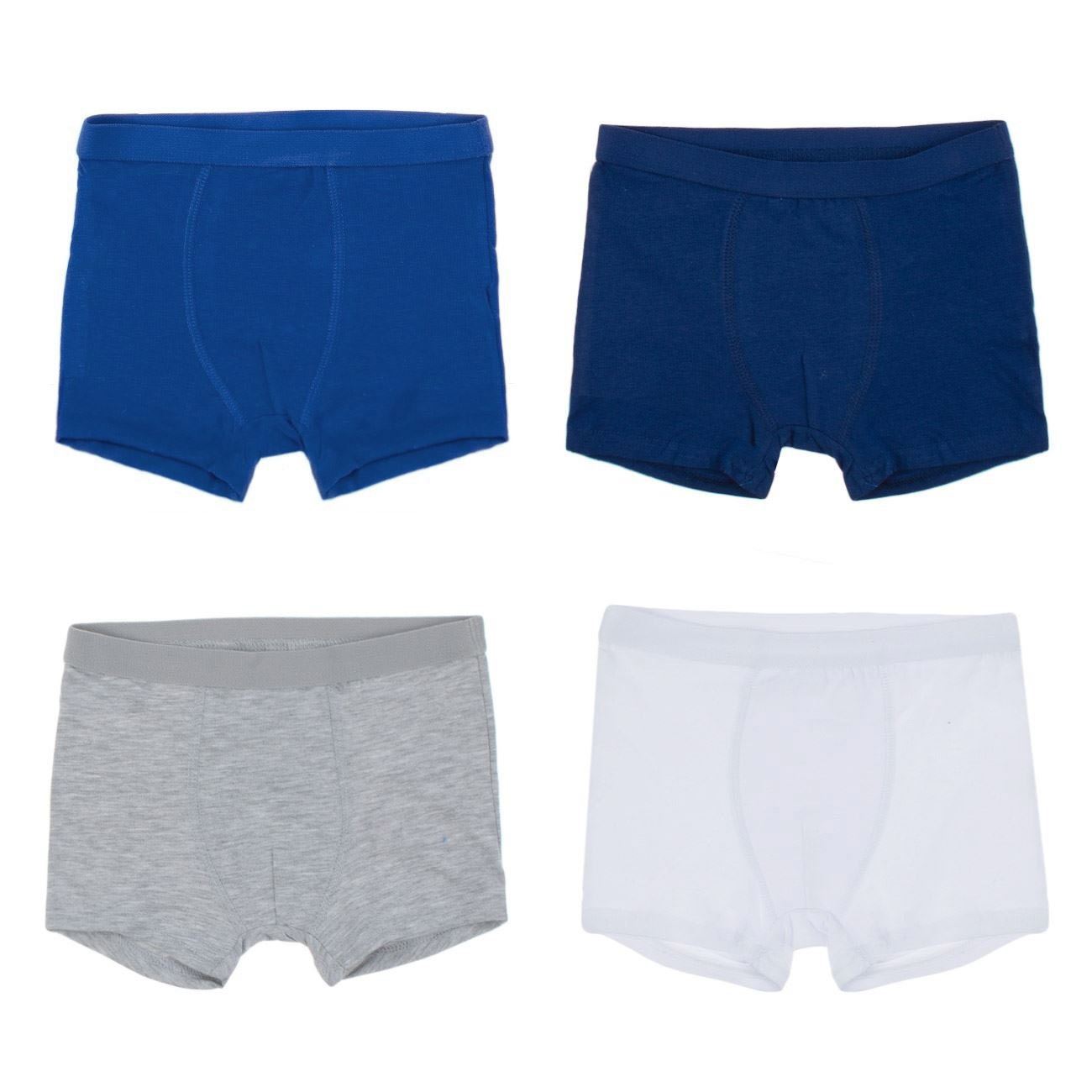 Set Boxeri Albi Ciel Albastri Gri pentru Copii - 4 perechi - poza 2