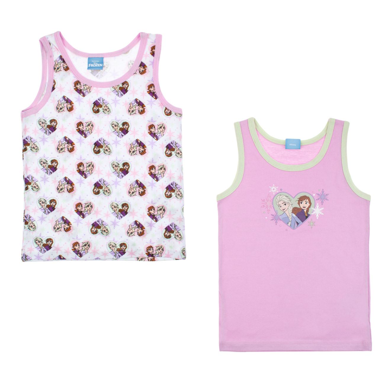 Set Maiouri din Bumbac Alb Lila Frozen-Anna pentru Copii - 2buc