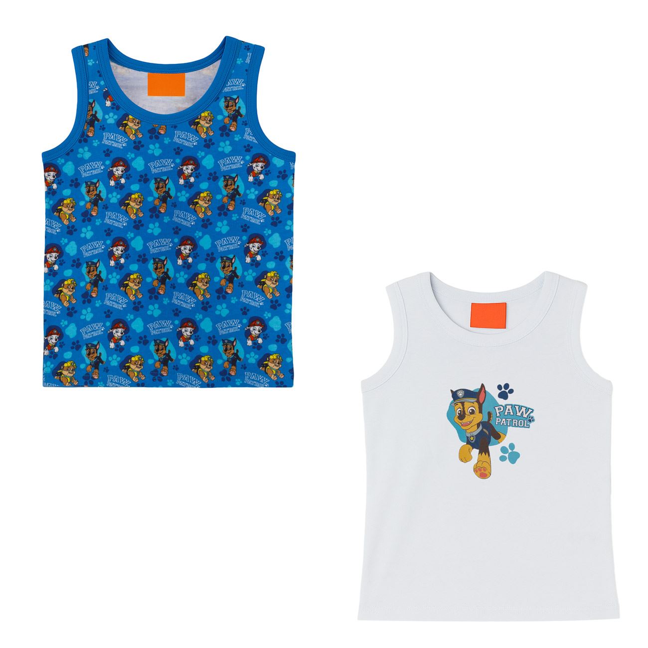 Set Maiouri Alb Bleu Paw Patrol pentru Copii - 2buc