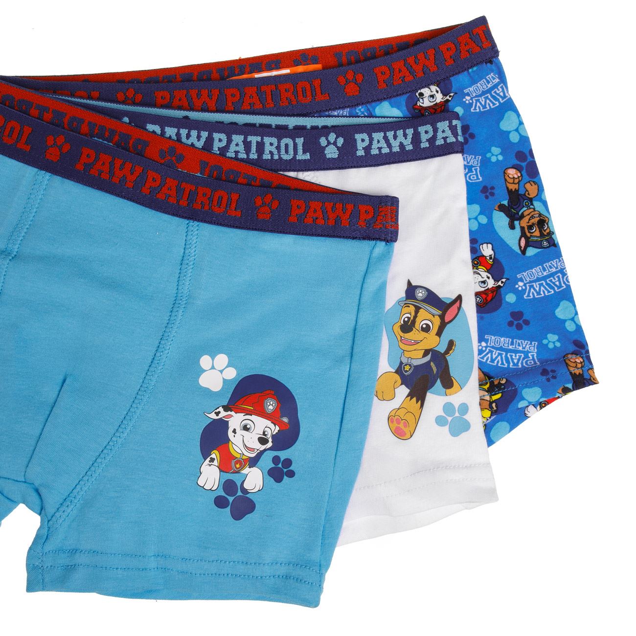 Set Boxeri Alb Ciel Bleu Paw Patrol pentru Copii - 3 perechi