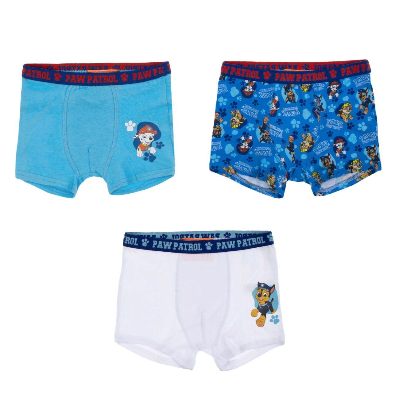 Set Boxeri Alb Ciel Bleu Paw Patrol pentru Copii - 3 perechi - poza 2
