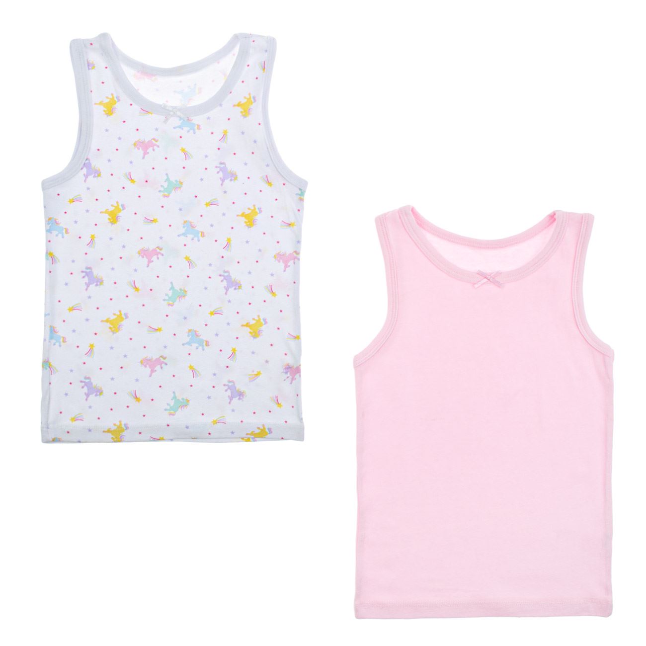 Set Maiouri Alb Roz Unicorn Fundita Satinata pentru Copii - 2buc
