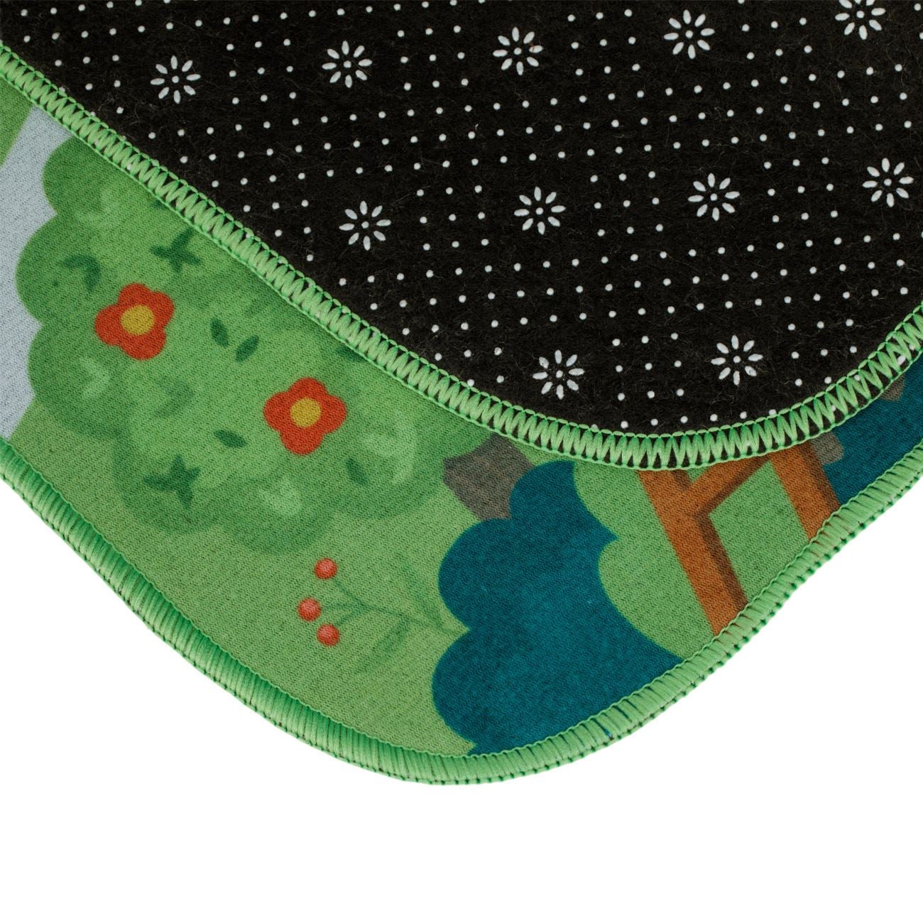 Covoras Decorativ Dreptunghiular Verde Alee cu Ferma 160x130cm - poza 2