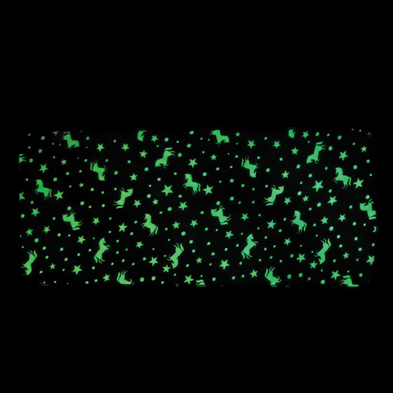 Covoras Decorativ din Imitatie de Blana Rainbow cu Unicorni Fluorescenti 140x60cm - poza 2