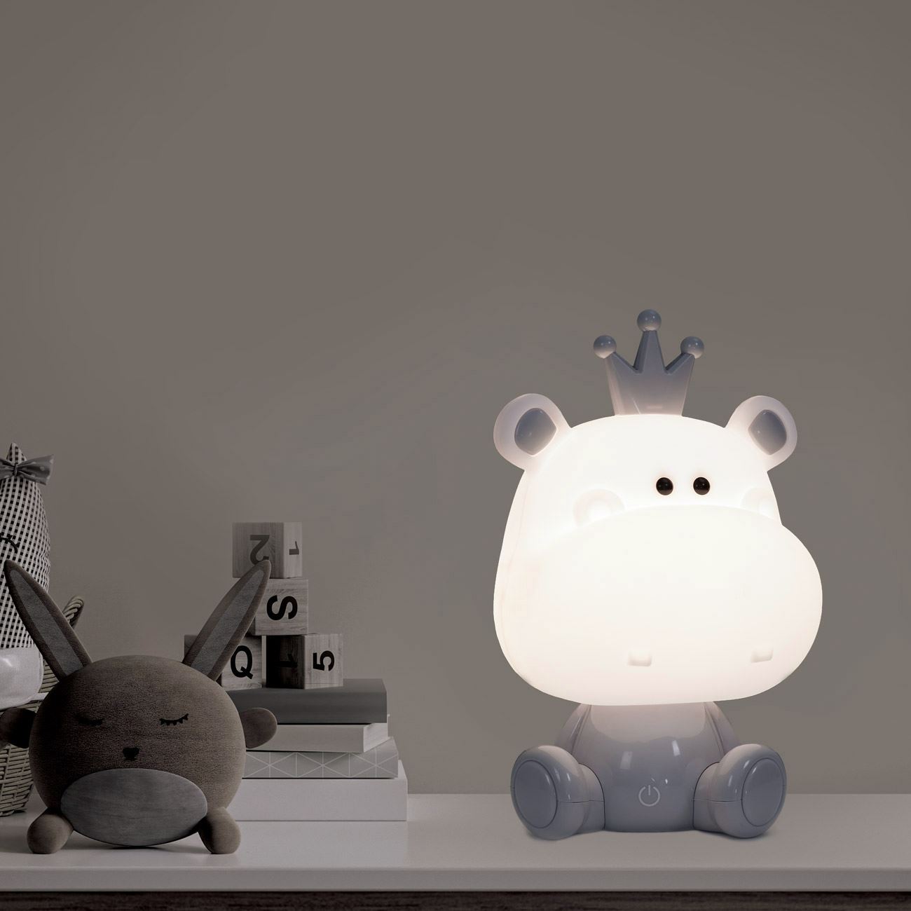 Lampa de Veghe Hipopotam cu 3 Nivele de Lumina & Cablu USB - poza 3