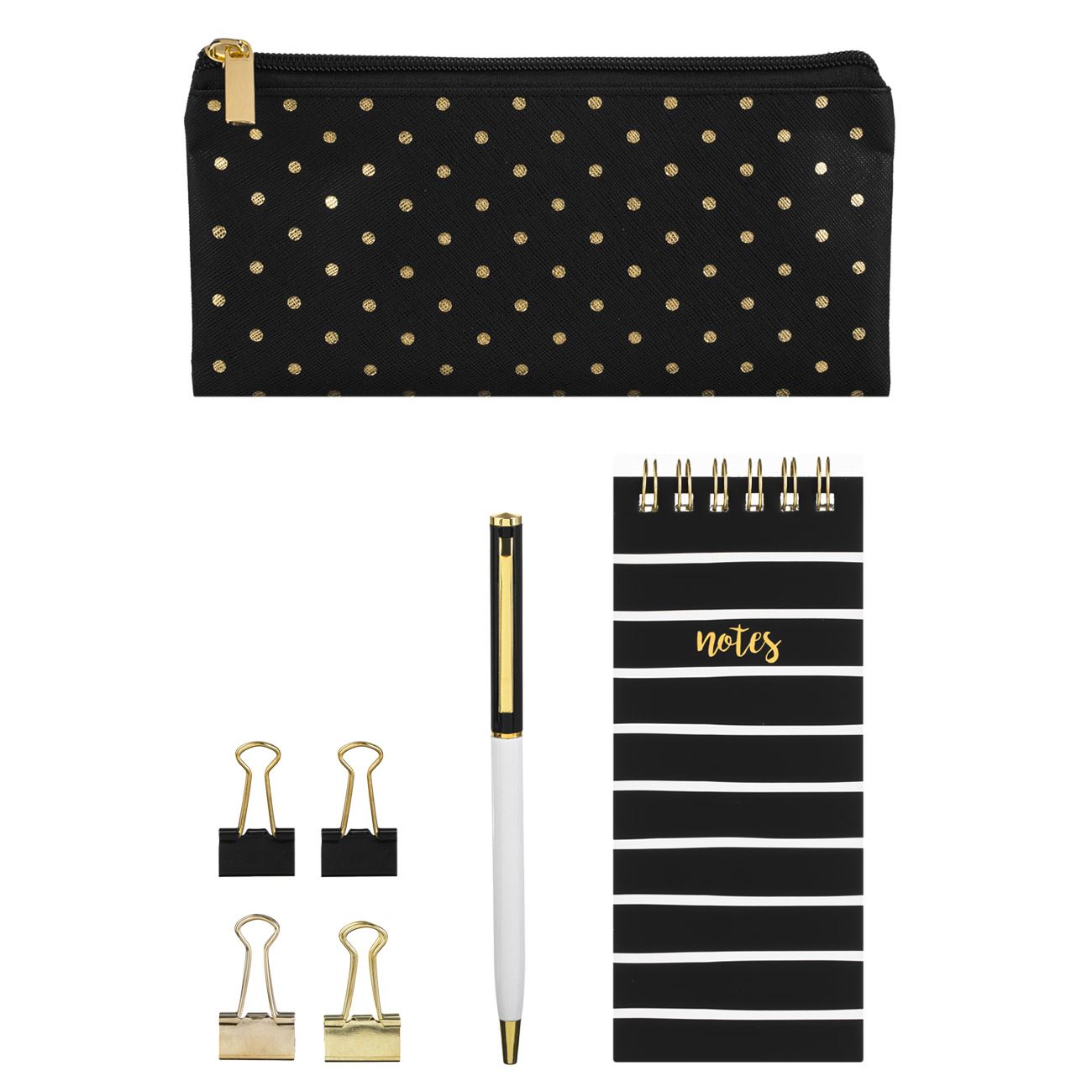Kit de Birou cu Penar Carnetel Pix & 4 Agrafe - 7buc