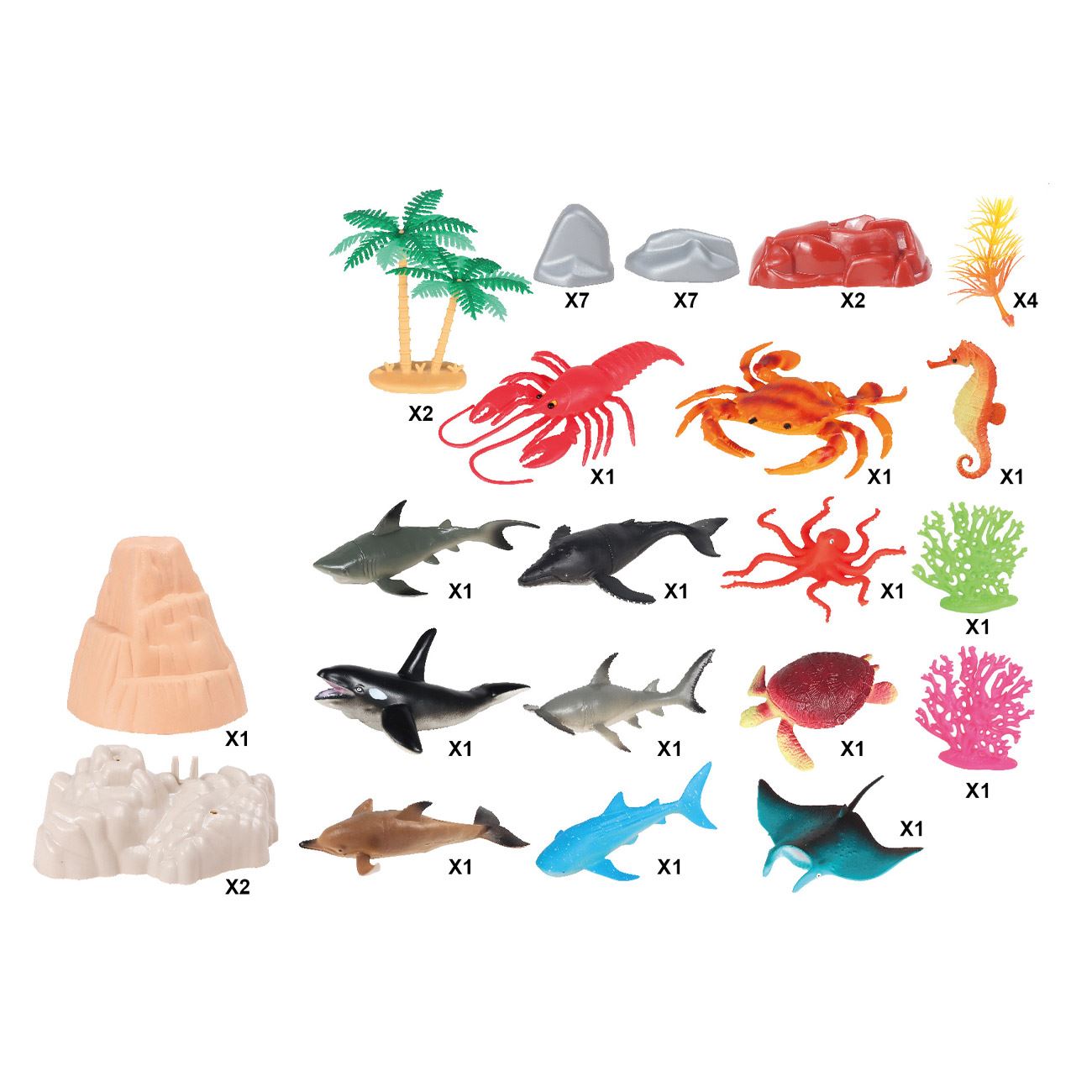 Set de Joaca cu Animale Marine - 40buc