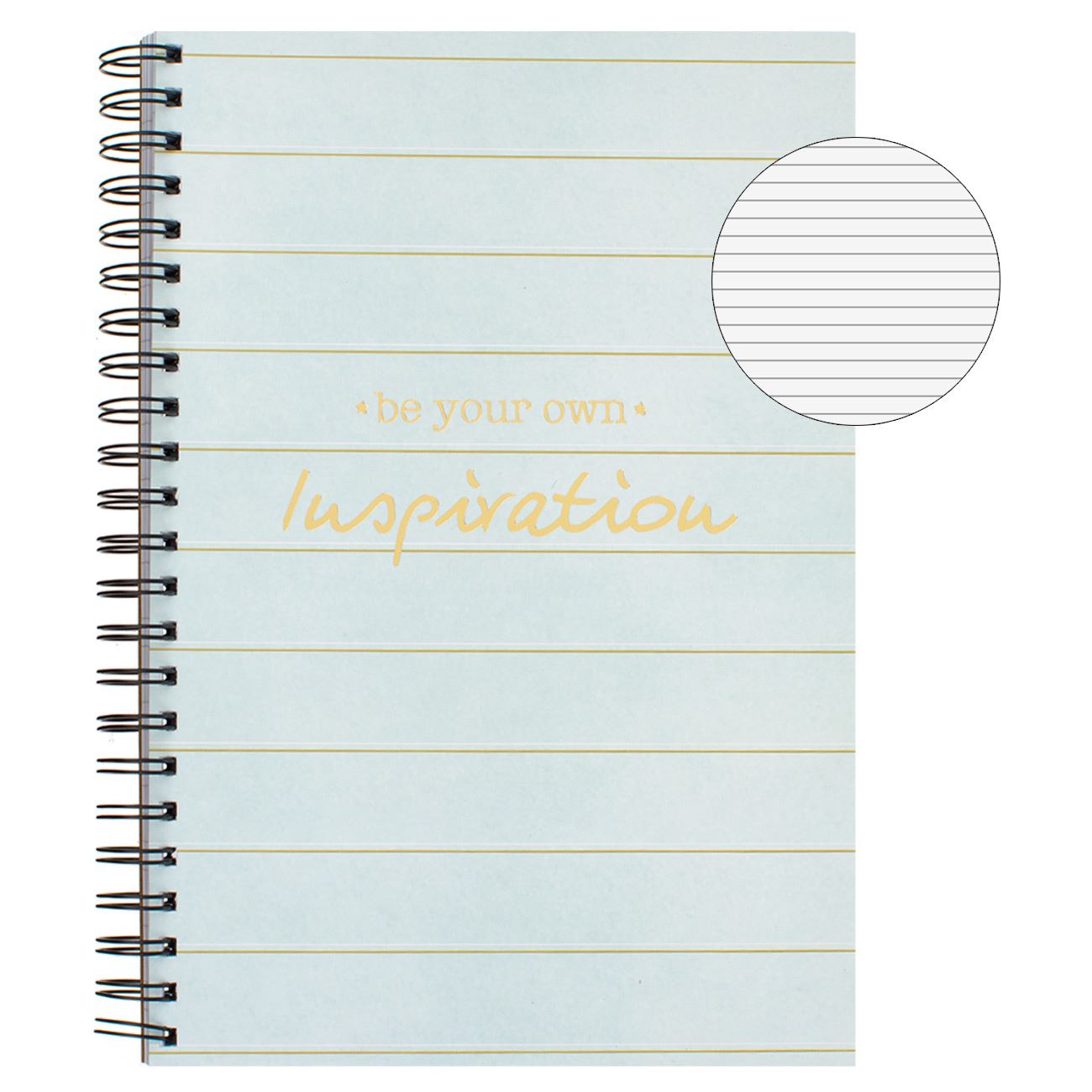Caiet Studentesc A4 Dictando Gri cu Folie Aurie "Be Your Own Inspiration" Spirala & 4 Subiecte - 128F