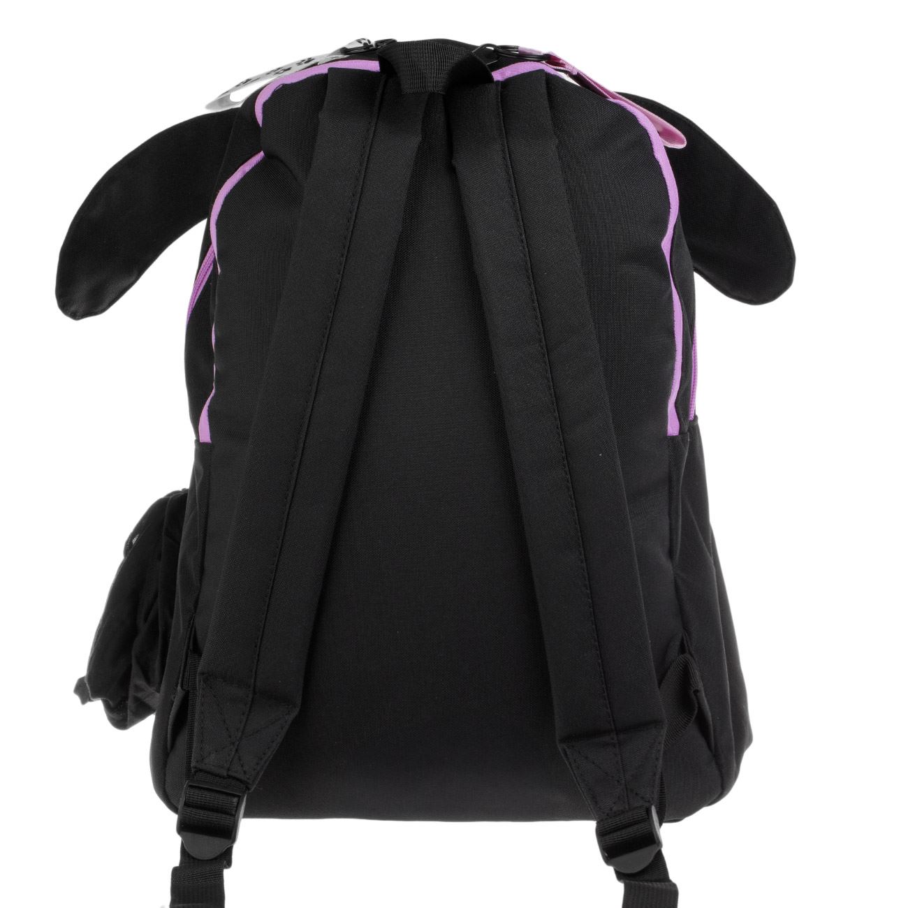 Ghiozdan Negru cu Urechi de Iepure Inima Lila 5 Breloc & Bandana Neagra - My Way - poza 8