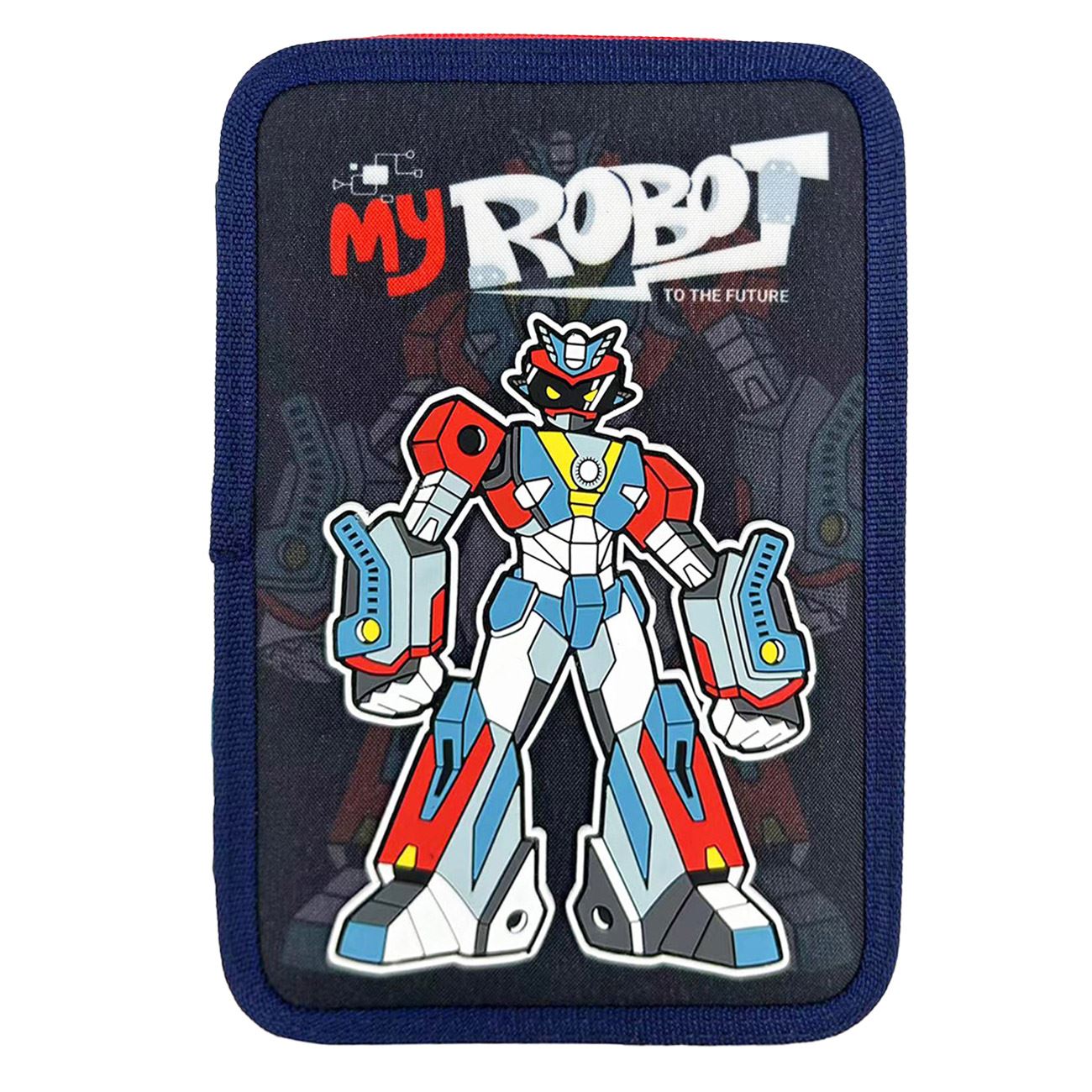 Penar Echipat Triplu Albastru Rosu Robot 15x5x21cm - Fanatee