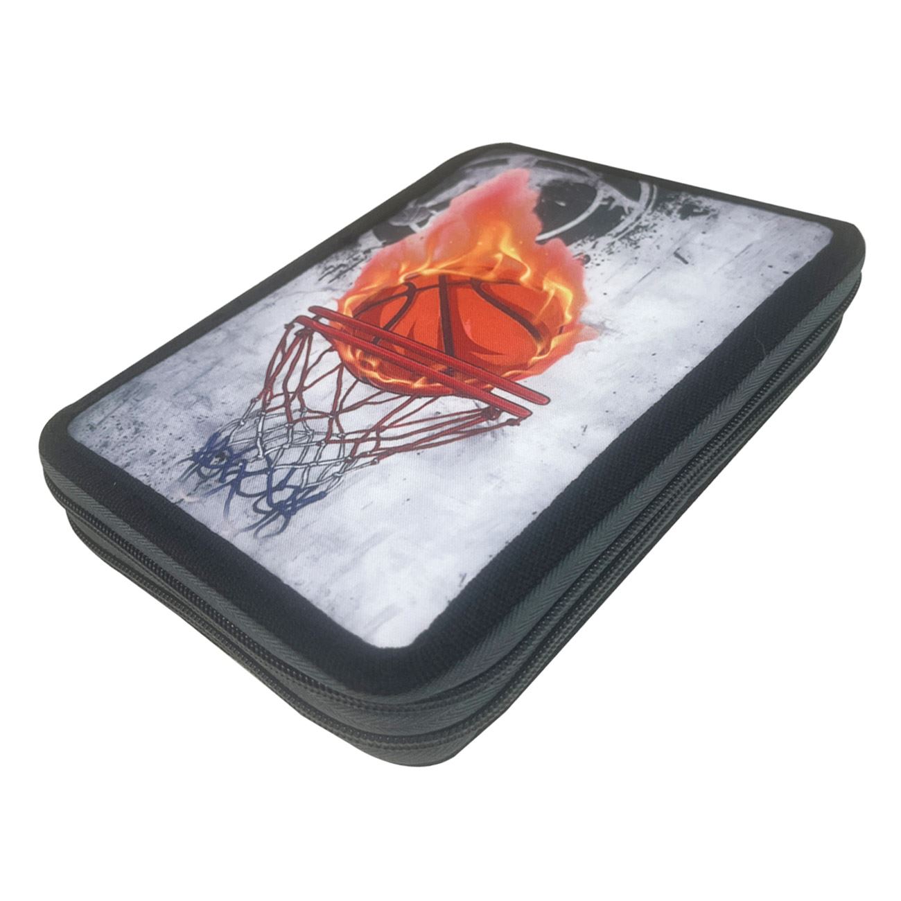Penar Echipat Dublu Negru Baschet Flacara Rosie 14x4x20cm - poza 4