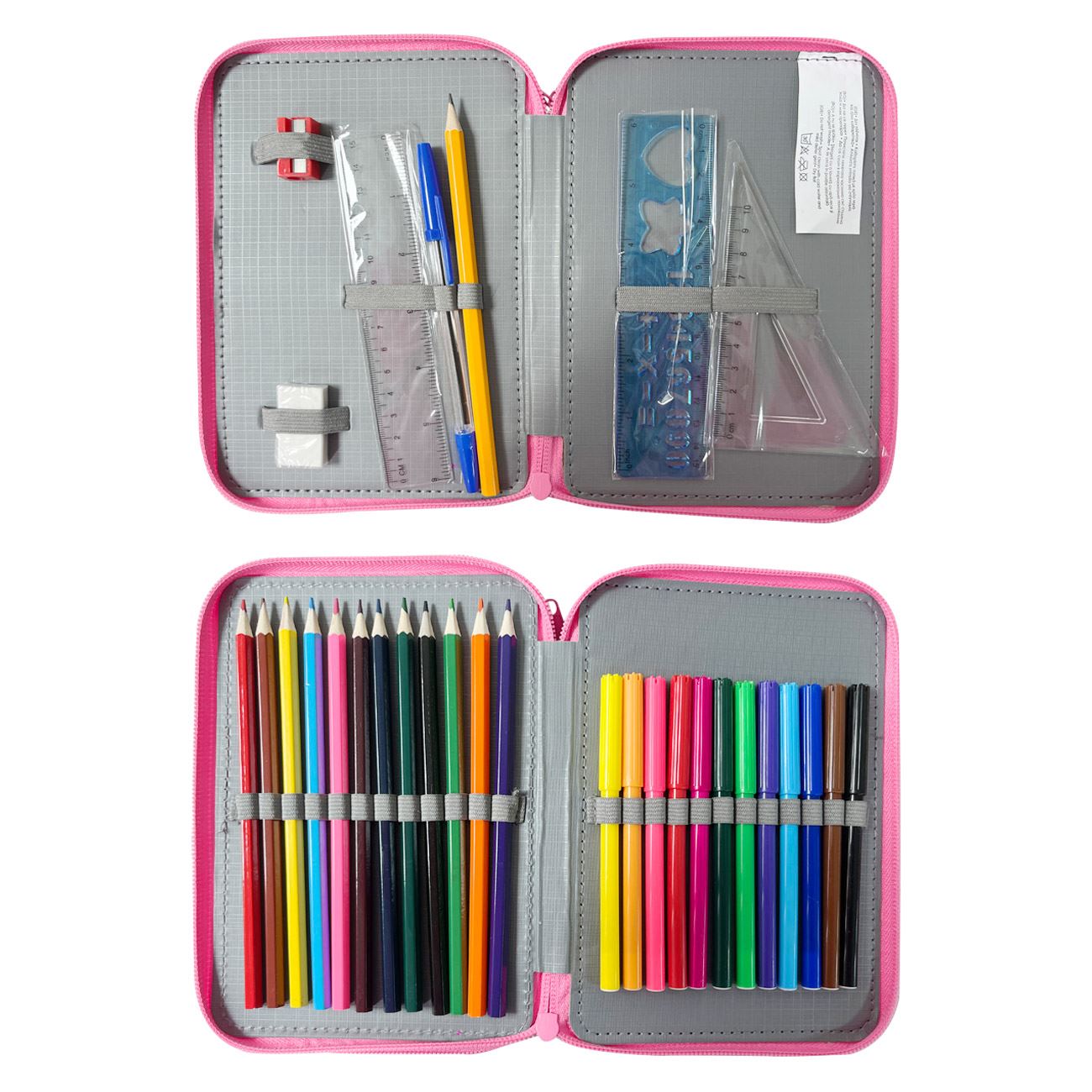 Penar Echipat Dublu Alb Catel Roz Inima 14x4x20cm - poza 2