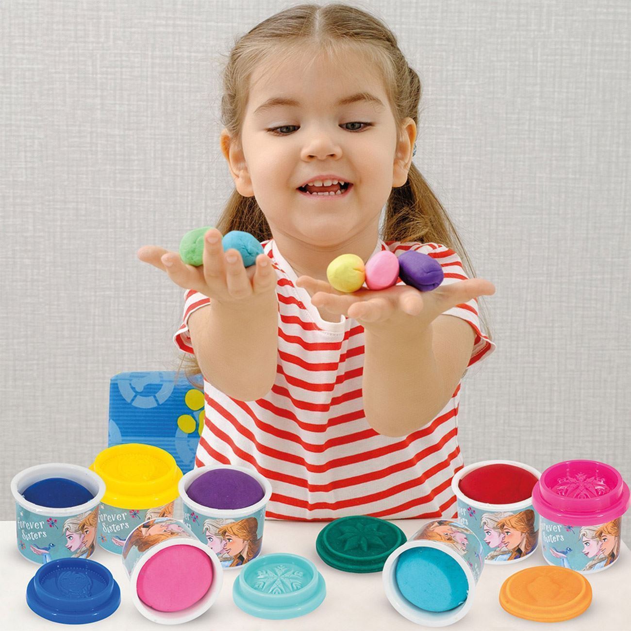 DOH Plastilina Disney Frozen Punga cu 10 Recipiente & Capace cu Forma 280g - AS - poza 3