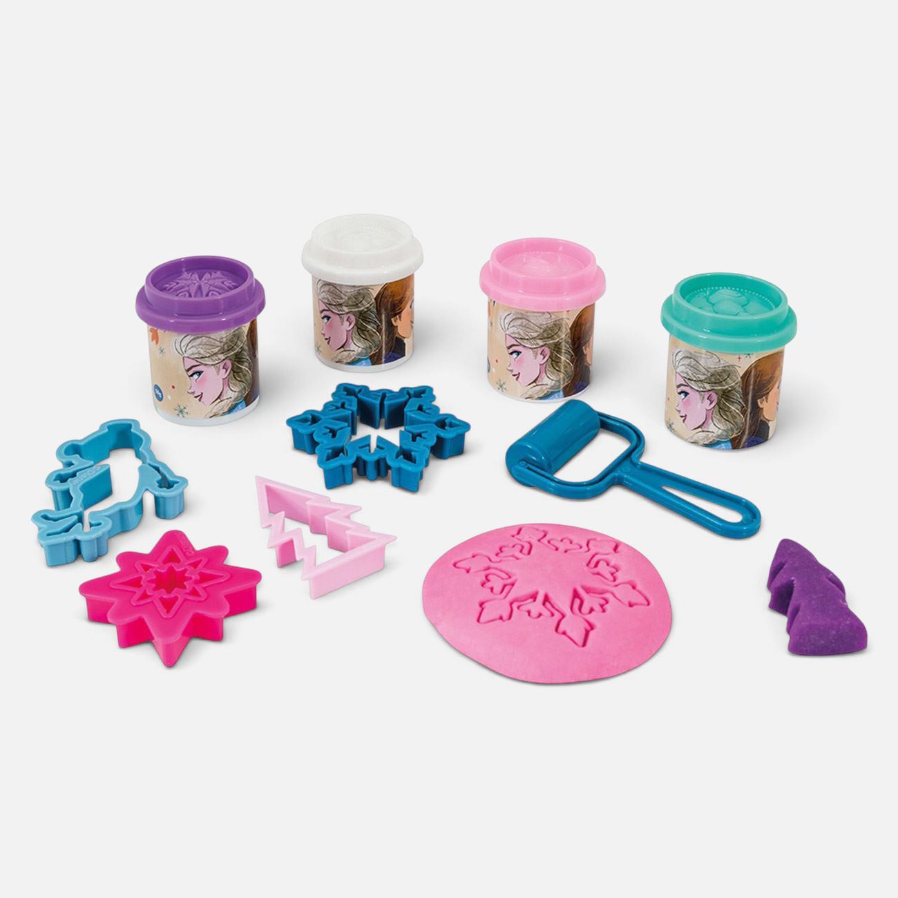 DOH Plastilina Disney Frozen Geanta cu 4 Recipiente & 5 Accesorii 200g - AS - poza 3