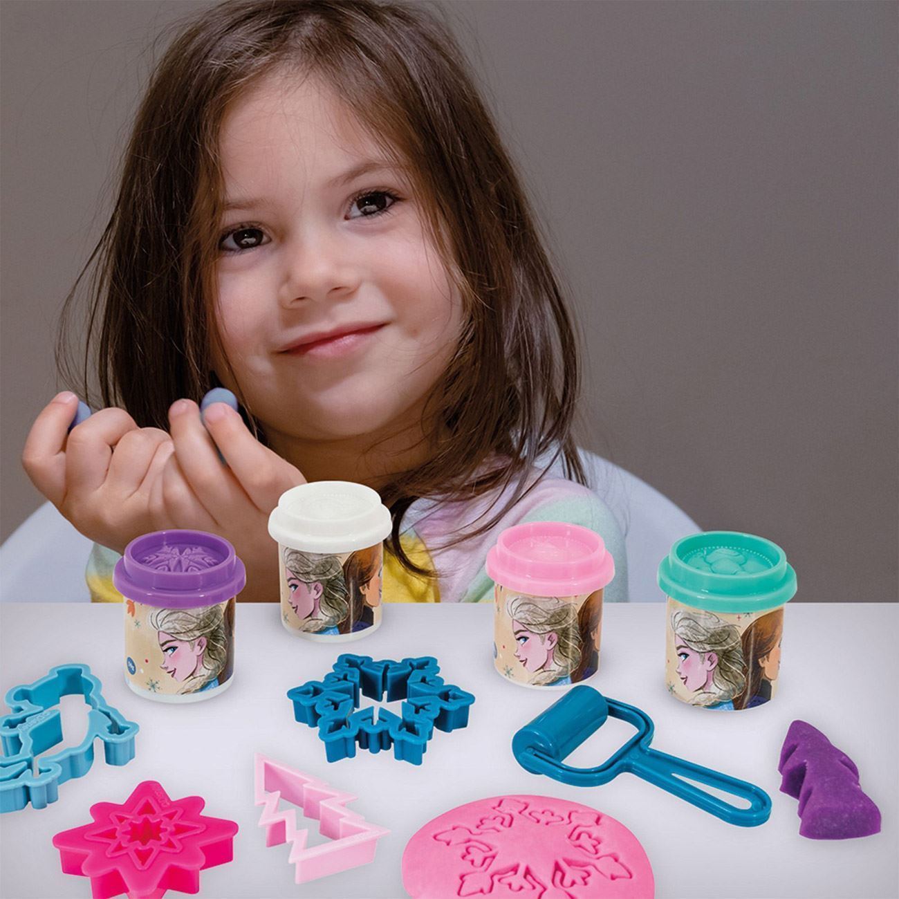 DOH Plastilina Disney Frozen Geanta cu 4 Recipiente & 5 Accesorii 200g - AS - poza 4