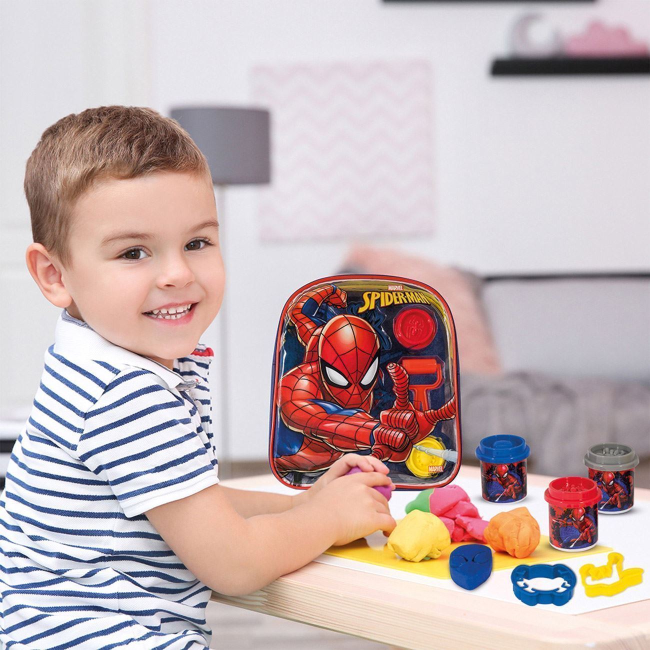 DOH Plastilina Disney Spiderman Geanta cu 4 Recipiente & 5 Accesorii 200g - AS - poza 4