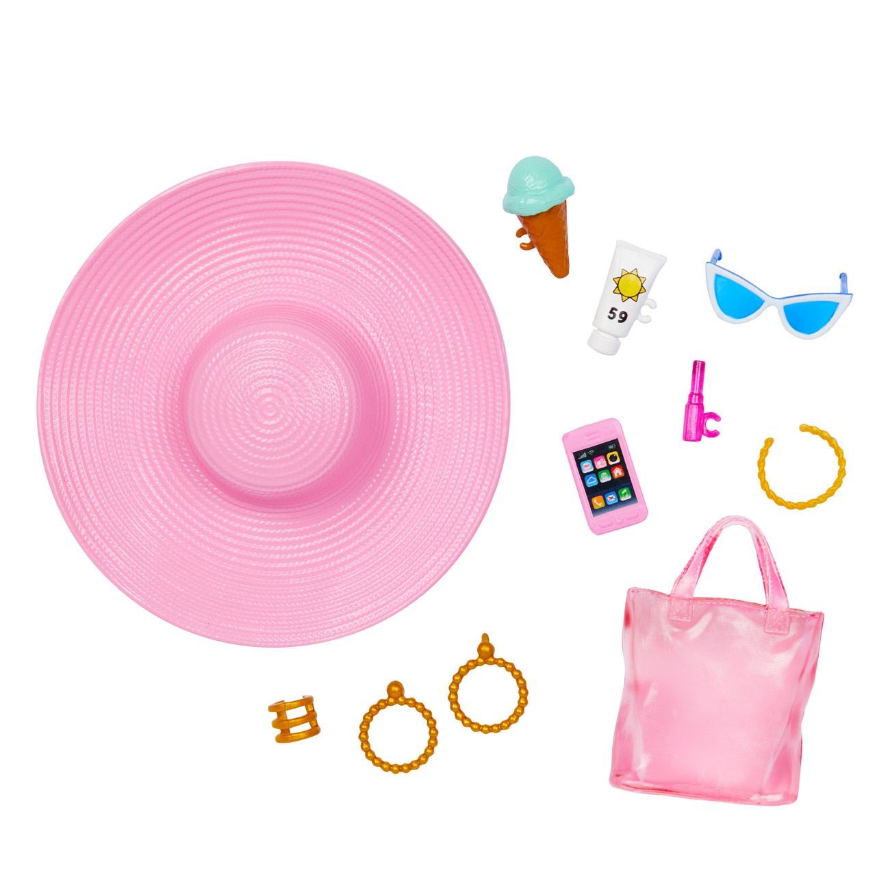 Papusa Barbie Beach Glam in Costum de Baie & Accesorii - Mattel - poza 2