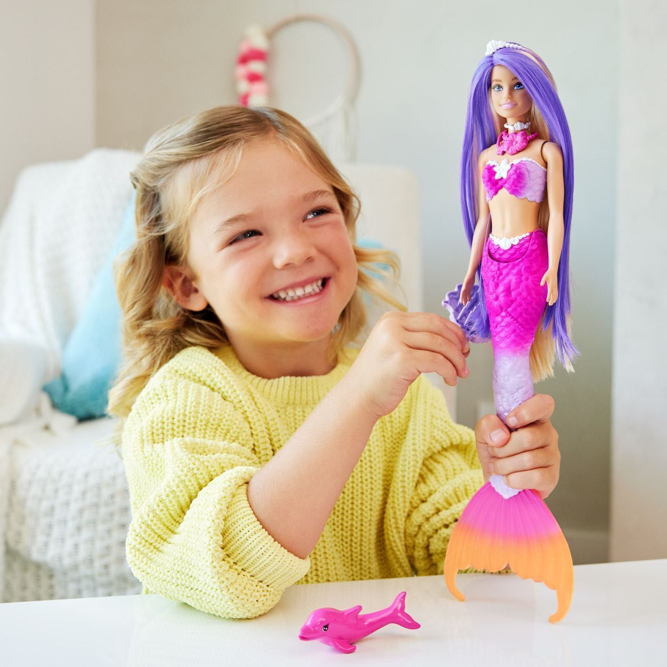 Barbie Sirena Transformare Magica - Mattel - poza 4