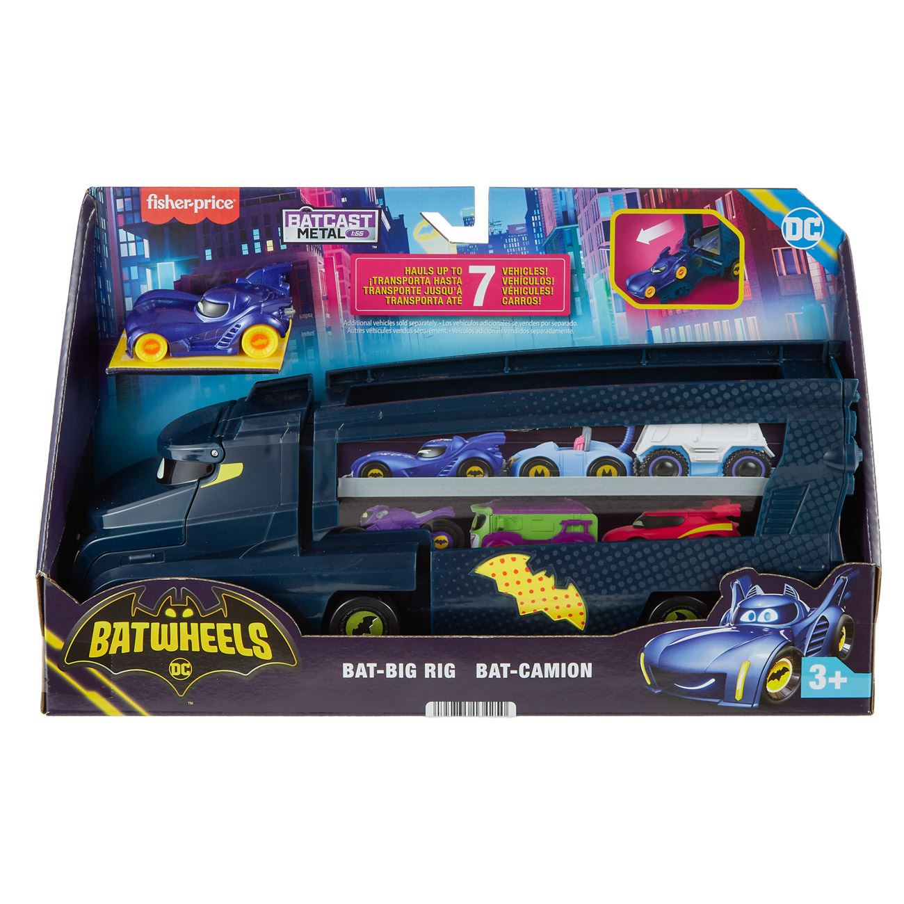 Batwheels Camion cu Vehicul - Mattel
