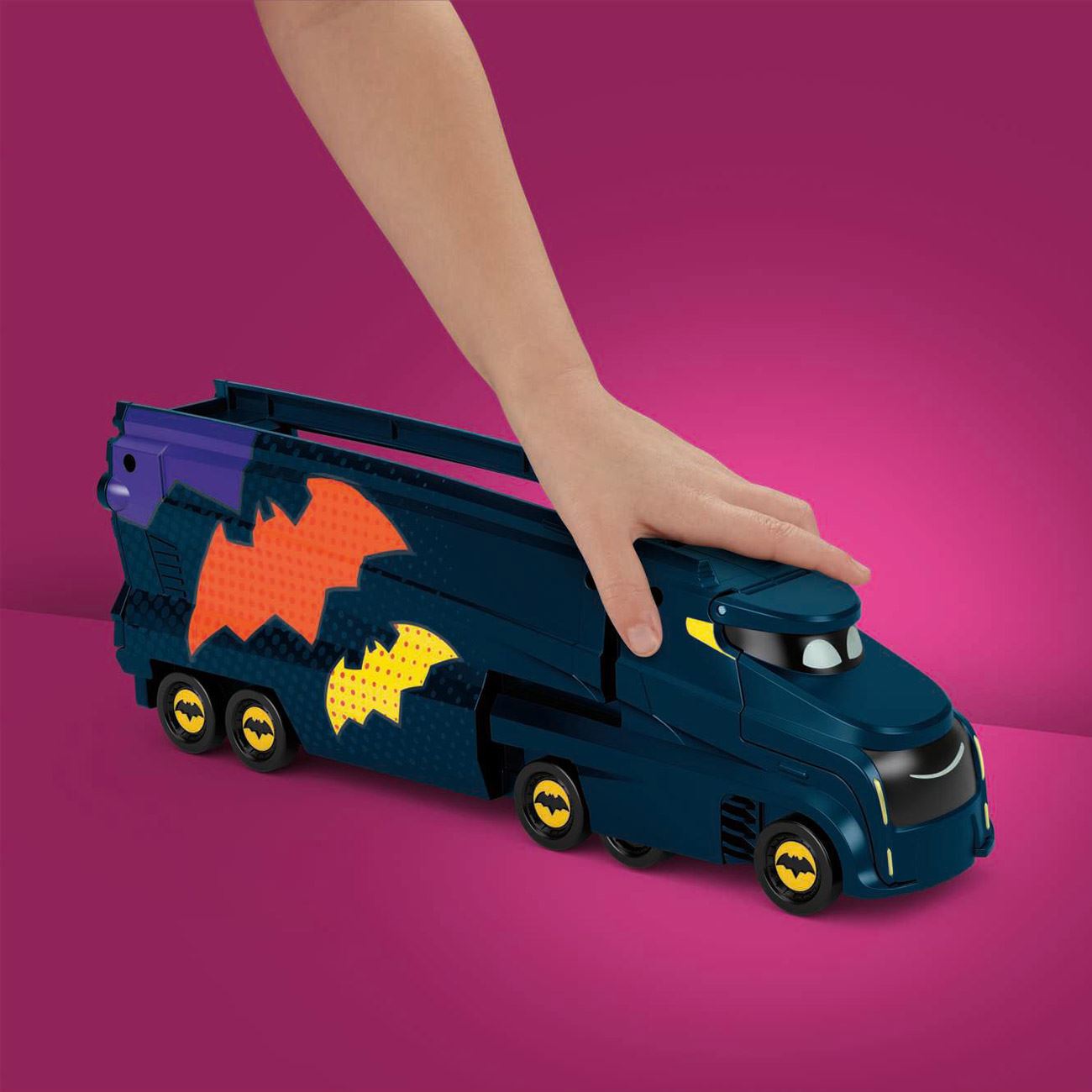 Batwheels Camion cu Vehicul - Mattel - poza 3
