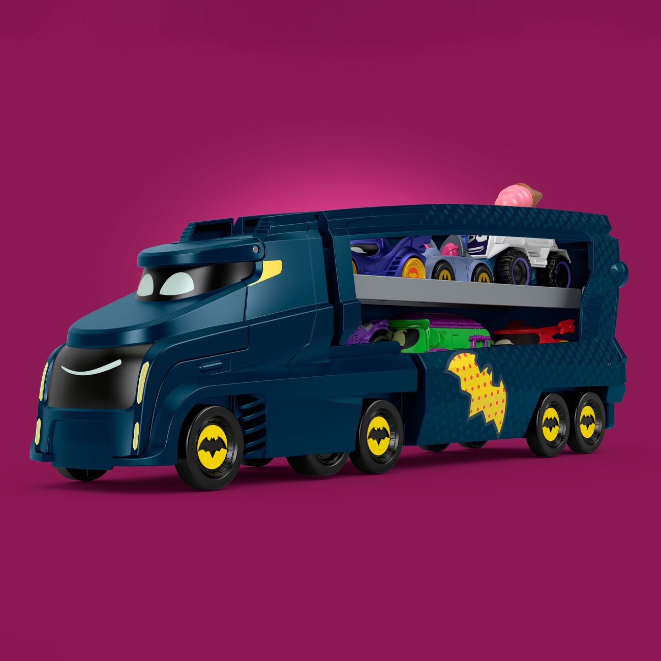 Batwheels Camion cu Vehicul - Mattel - poza 6