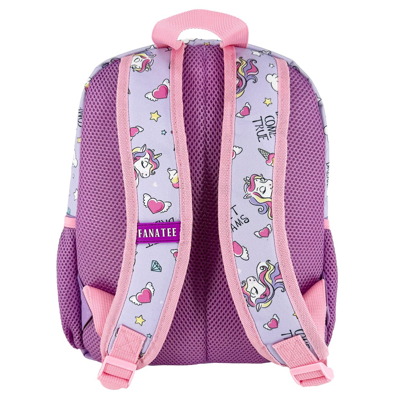 Ghiozdan Gradinita Lila Roz Holografic Glitter Unicorn - Fanatee - poza 4
