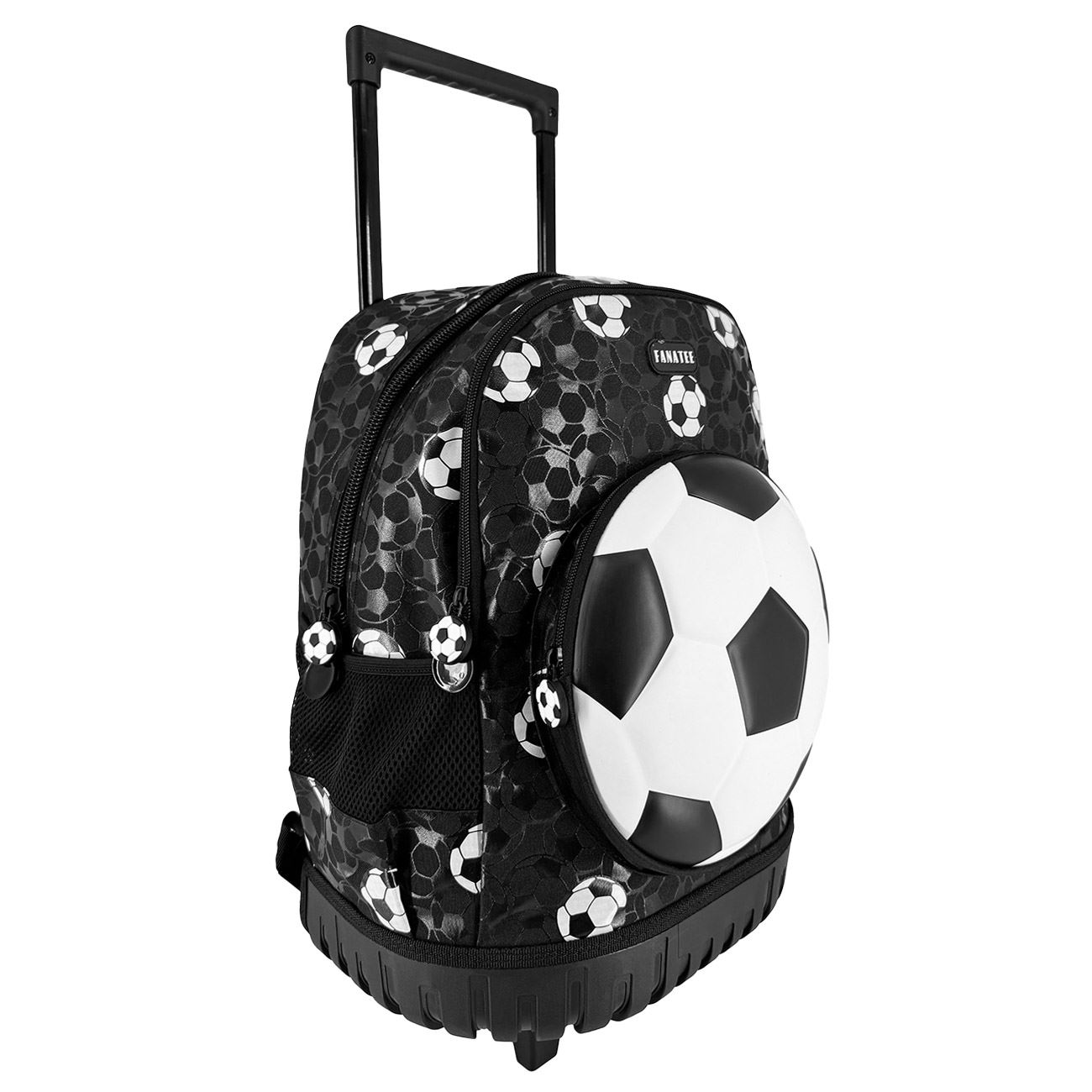 Ghiozdan - Troller Negru Alb 3D Minge de Fotbal - Fanatee - poza 2