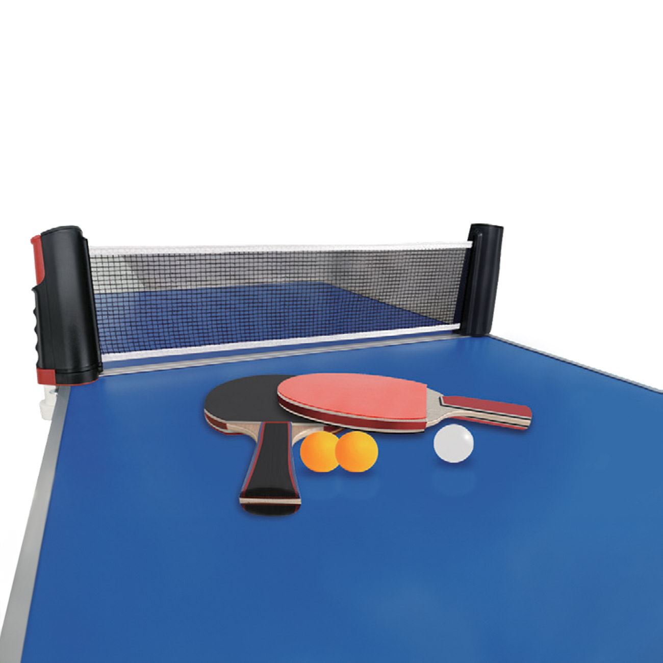 Set Ping Pong cu Fileu Pliabil pentru 2 Jucatori Live Up - 6 piese - poza 5