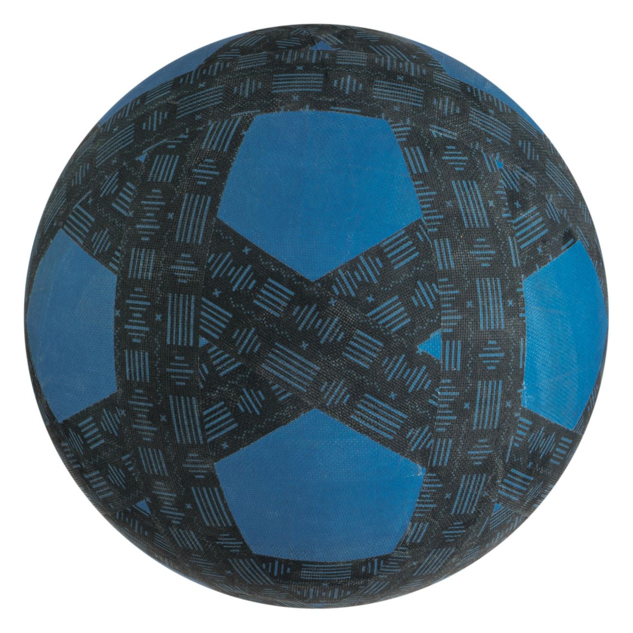 Minge de Fotbal Albastra cu Modele Negre Nr.5