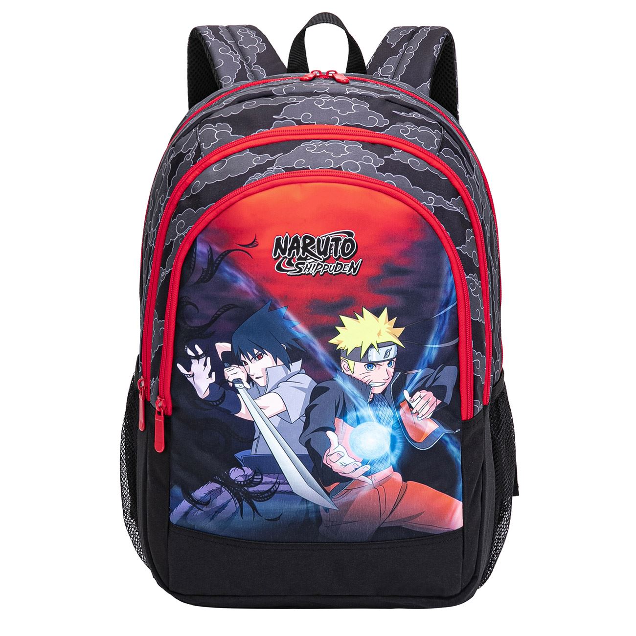 Ghiozdan Negru Rosu Gri Naruto - Gim
