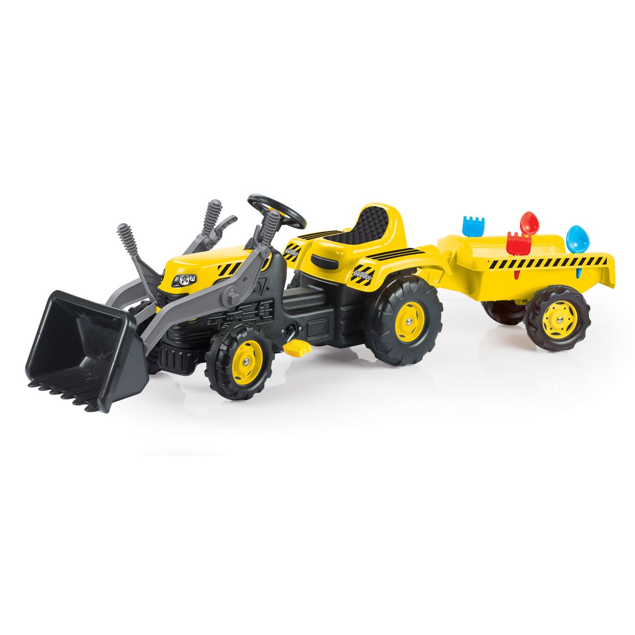 Tractor cu Pedale Excavator Remorca & Accesorii 171x45x52cm