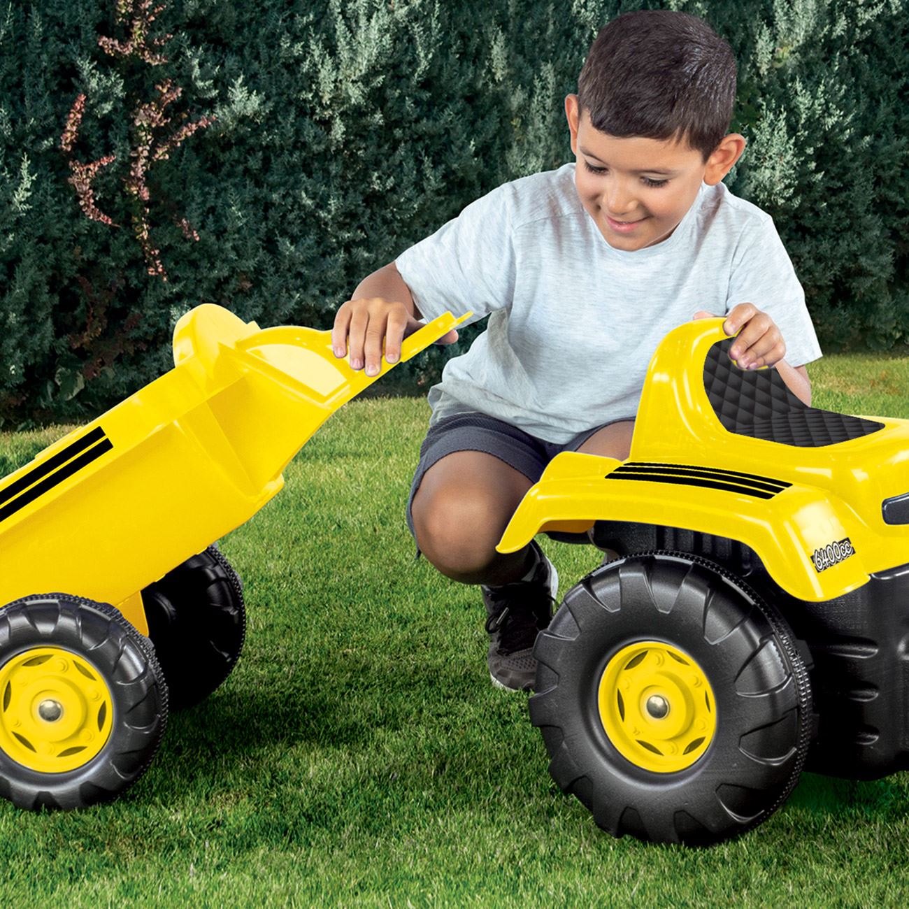 Tractor cu Pedale Excavator Remorca & Accesorii 171x45x52cm - poza 3