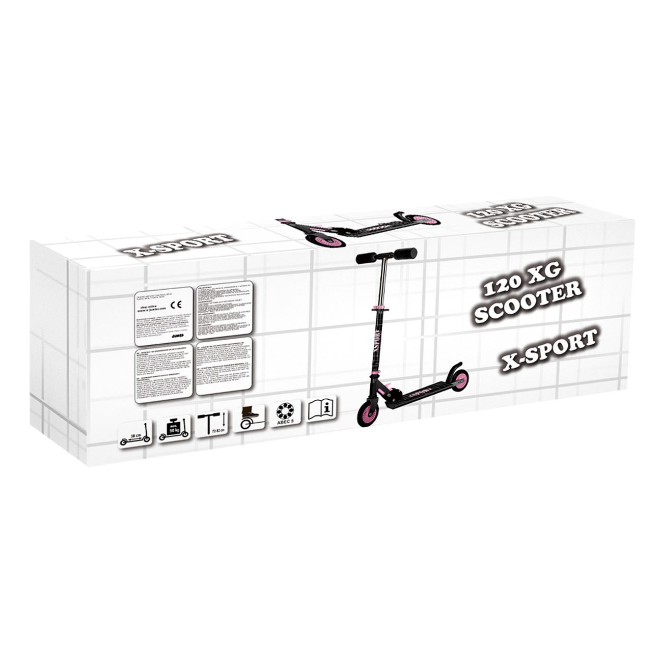 Trotineta din Aluminiu Neagra Roz - poza 4