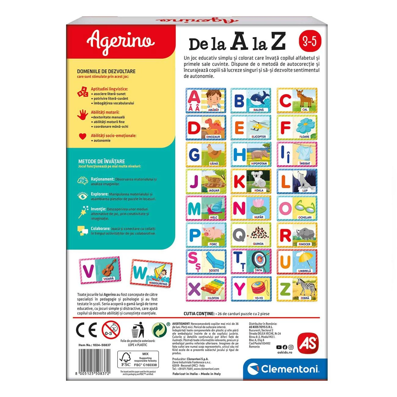 Joc Educativ ”De la A la Z” Agerino - AS - poza 5