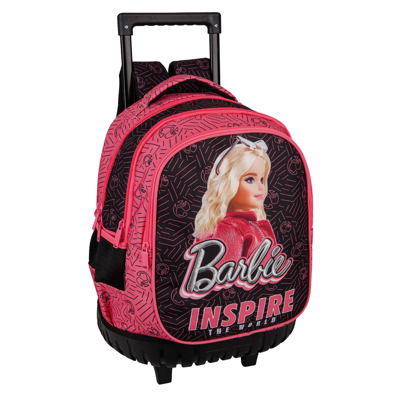 Ghiozdan - Troller Scoala Roz Negru Barbie - poza 2