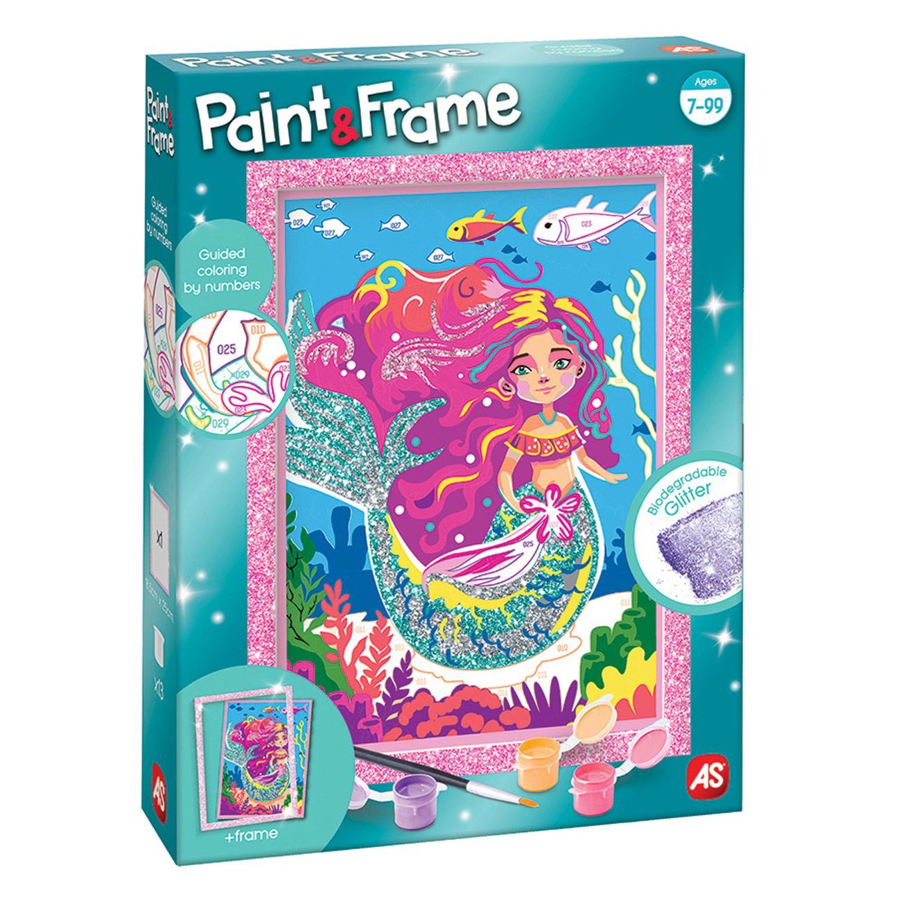Kit Paint & Frame Pictura cu Numere Mythical Mermaid - AS