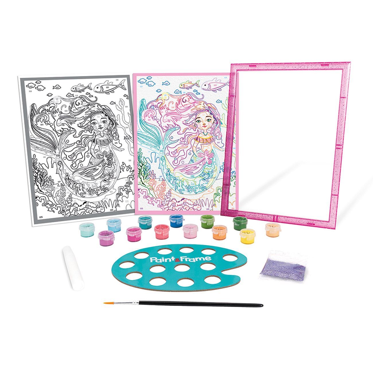 Kit Paint & Frame Pictura cu Numere Mythical Mermaid - AS - poza 2