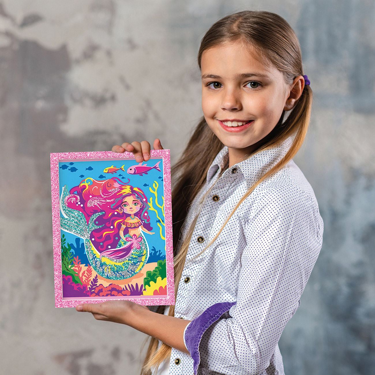 Kit Paint & Frame Pictura cu Numere Mythical Mermaid - AS - poza 4
