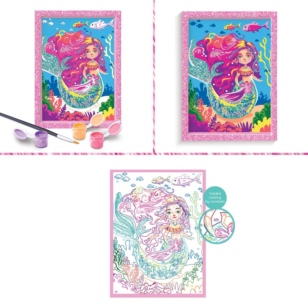 Kit Paint & Frame Pictura cu Numere Mythical Mermaid - AS - poza 5