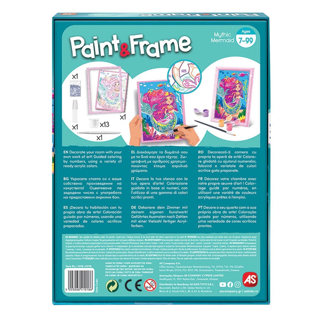 Kit Paint & Frame Pictura cu Numere Mythical Mermaid - AS - poza 8